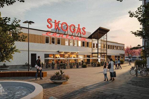 Visionsbild Skogås centrum